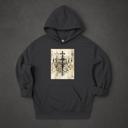 Gothic Filigree Crosses Hoodie